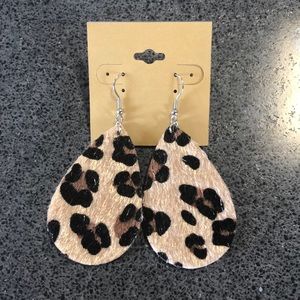 Leopard  teardrop earrings